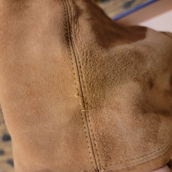 New STUART WEITZMAN Hinterland Tan/Saddle Suede Block Heel Over The Knee Boot 9 - Picture 3 of 12